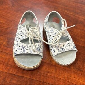Rylee + Cru Blue Floral Kids Sandals